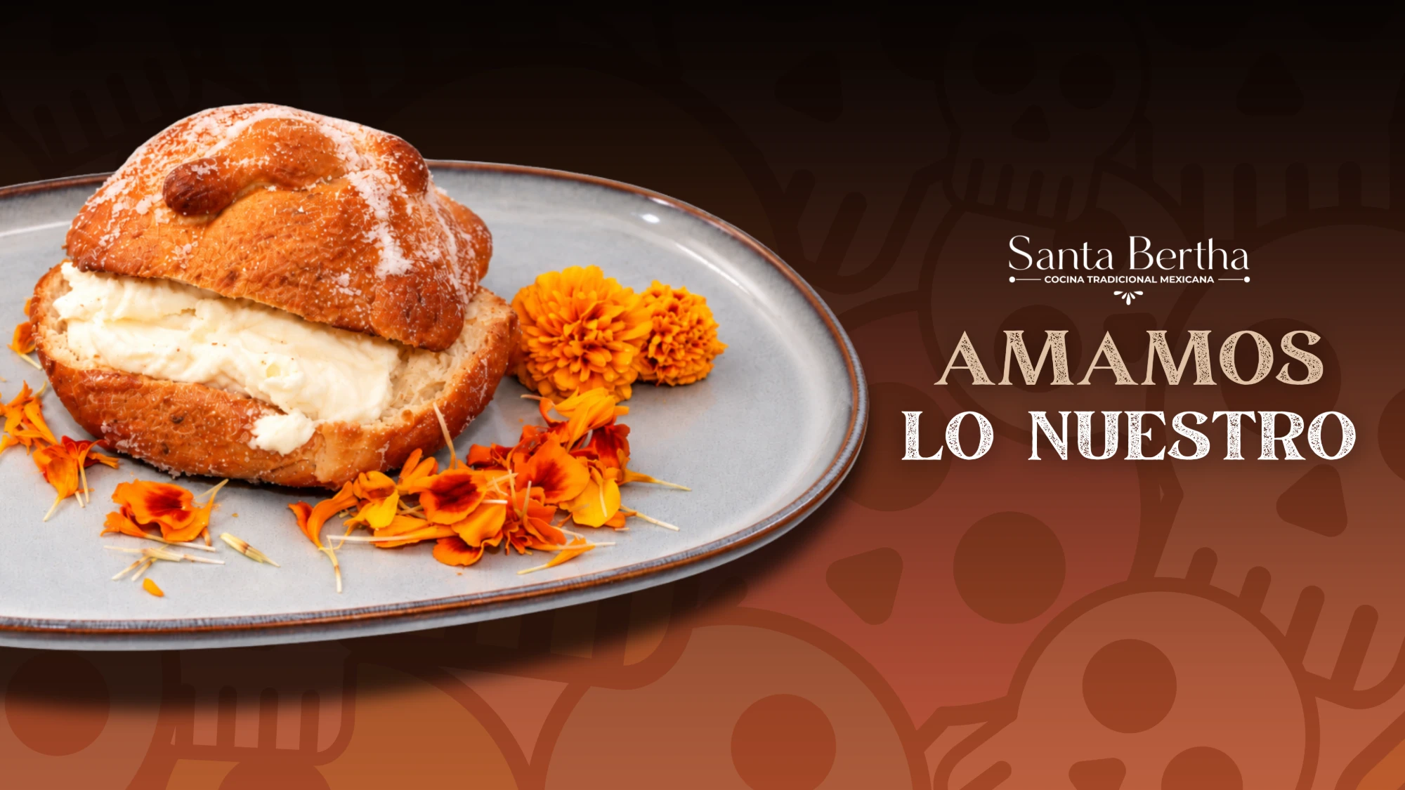Santa Bertha, cocina tradicional mexicana: amamos lo nuestro. Pan de muerto relleno.